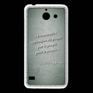 Coque Huawei Y550 Démocratie Vert Citation Oscar Wilde