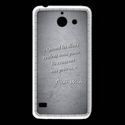 Coque Huawei Y550 Dieux prières Noir Citation Oscar Wilde