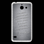 Coque Huawei Y550 Enfants parents Noir Citation Oscar Wilde