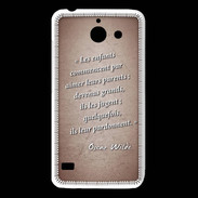 Coque Huawei Y550 Enfants parents Rouge Citation Oscar Wilde