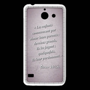 Coque Huawei Y550 Enfants parents Rose Citation Oscar Wilde