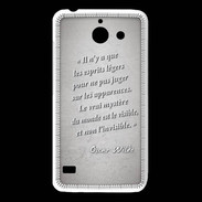 Coque Huawei Y550 Esprits légers Gris Citation Oscar Wilde