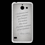 Coque Huawei Y550 Femmes émotions Gris Citation Oscar Wilde