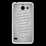 Coque Huawei Y550 Homme animal Gris Citation Oscar Wilde