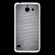 Coque Huawei Y550 Homme animal Noir Citation Oscar Wilde