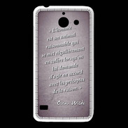 Coque Huawei Y550 Homme animal Violet Citation Oscar Wilde