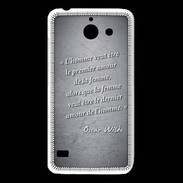 Coque Huawei Y550 Homme veut Noir Citation Oscar Wilde