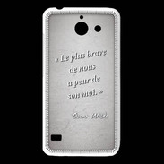Coque Huawei Y550 Brave Gris Citation Oscar Wilde