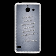 Coque Huawei Y550 Chose vraie Bleu Citation Oscar Wilde