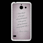 Coque Huawei Y550 Chose vraie Rose Citation Oscar Wilde