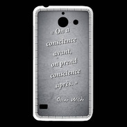 Coque Huawei Y550 Conscience Noir Citation Oscar Wilde