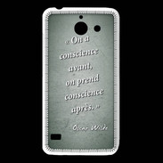 Coque Huawei Y550 Conscience Vert Citation Oscar Wilde