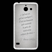 Coque Huawei Y550 Cynique Gris Citation Oscar Wilde