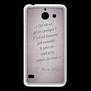 Coque Huawei Y550 Cynique Rose Citation Oscar Wilde