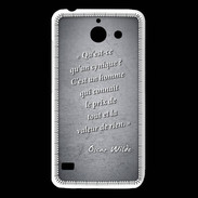Coque Huawei Y550 Cynique Noir Citation Oscar Wilde