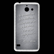 Coque Huawei Y550 Dramatique vieillesse Noir Citation Oscar Wilde