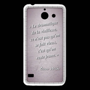 Coque Huawei Y550 Dramatique vieillesse Rose Citation Oscar Wilde