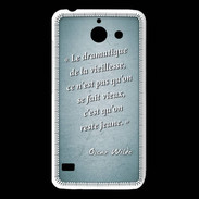 Coque Huawei Y550 Dramatique vieillesse Turquoise Citation Oscar Wilde