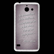 Coque Huawei Y550 Dramatique vieillesse Violet Citation Oscar Wilde