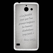 Coque Huawei Y550 Fatalité Gris Citation Oscar Wilde