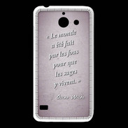 Coque Huawei Y550 Fous sages Rose Citation Oscar Wilde