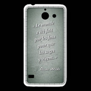 Coque Huawei Y550 Fous sages Vert Citation Oscar Wilde