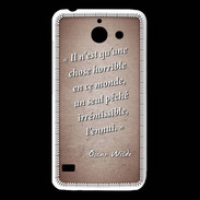 Coque Huawei Y550 Horrible ennui Rouge Citation Oscar Wilde