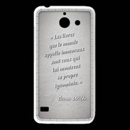 Coque Huawei Y550 Les livres Gris Citation Oscar Wilde