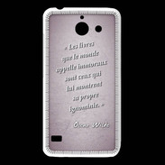 Coque Huawei Y550 Les livres Rose Citation Oscar Wilde