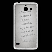 Coque Huawei Y550 Maison coeur Gris Citation Oscar Wilde