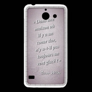 Coque Huawei Y550 Maison coeur Rose Citation Oscar Wilde