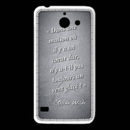 Coque Huawei Y550 Maison coeur Noir Citation Oscar Wilde