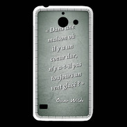 Coque Huawei Y550 Maison coeur Vert Citation Oscar Wilde