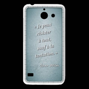 Coque Huawei Y550 Résister Turquoise Citation Oscar Wilde
