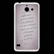 Coque Huawei Y550 Saint pêcheur Rose Citation Oscar Wilde