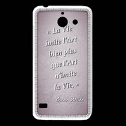 Coque Huawei Y550 Vie art Rose Citation Oscar Wilde