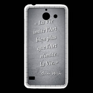 Coque Huawei Y550 Vie art Noir Citation Oscar Wilde