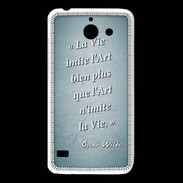 Coque Huawei Y550 Vie art Turquoise Citation Oscar Wilde