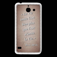 Coque Huawei Y550 Vie art Rouge Citation Oscar Wilde