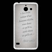 Coque Huawei Y550 Vrai valeur Gris Citation Oscar Wilde