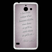 Coque Huawei Y550 Vraie valeur Rose Citation Oscar Wilde