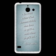 Coque Huawei Y550 Vraie valeur Turquoise Citation Oscar Wilde