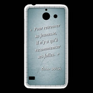 Coque Huawei Y550 Jeuness folie Turquoise Citation Oscar Wilde