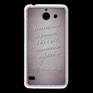 Coque Huawei Y550 Jeuness folie Violet Citation Oscar Wilde