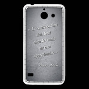 Coque Huawei Y550 La conversation Noir Citation Oscar Wilde