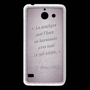 Coque Huawei Y550 La musique Rose Citation Oscar Wilde