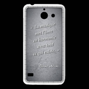 Coque Huawei Y550 La musique Noir Citation Oscar Wilde