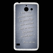 Coque Huawei Y550 Les vieux Bleu Citation Oscar Wilde