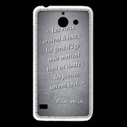 Coque Huawei Y550 Les vieux Noir Citation Oscar Wilde