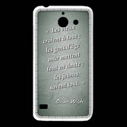 Coque Huawei Y550 Les vieux Vert Citation Oscar Wilde